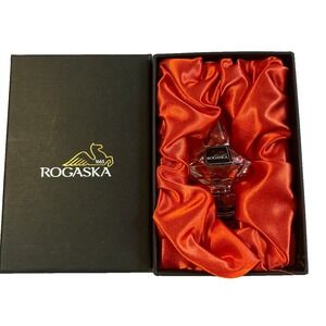 Rogaska Crystal Wine Bottle Stopper Slovenia Bar Drink Glass New In Box